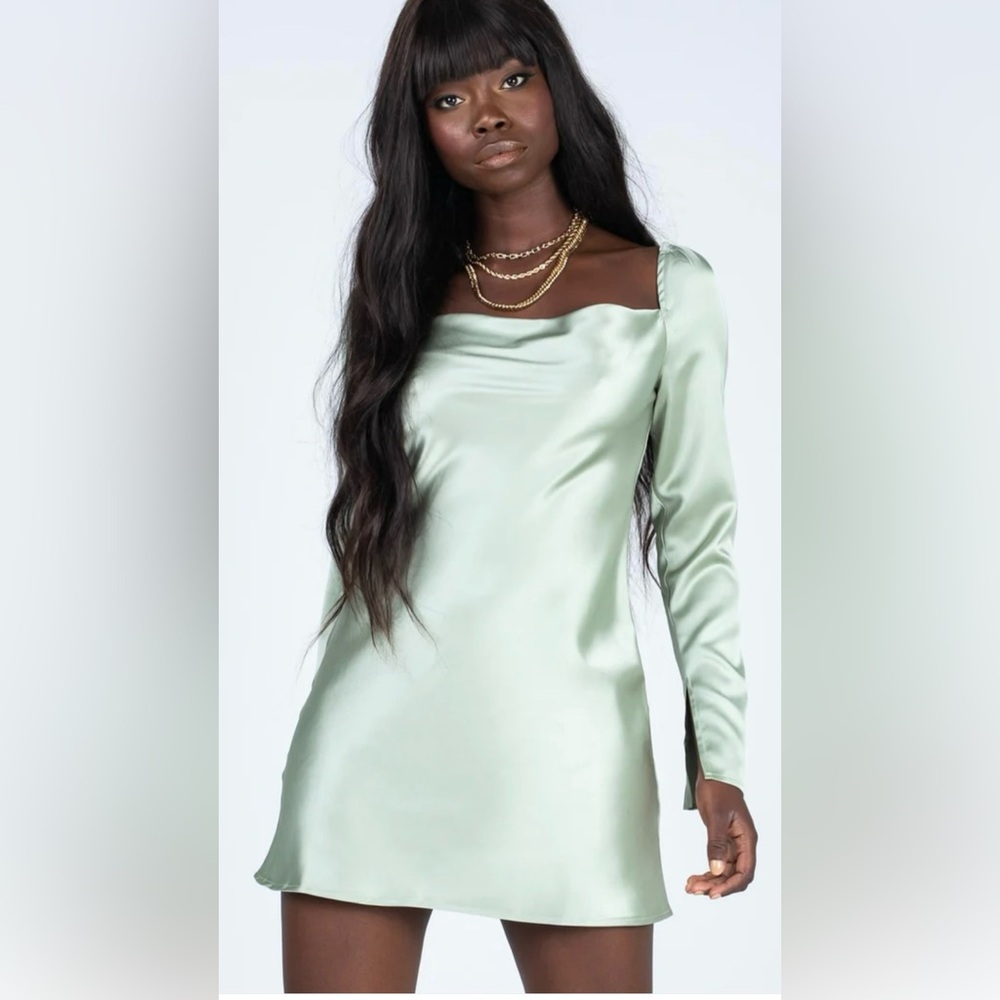 Princess Polly Star Power Mini Dress in Sage